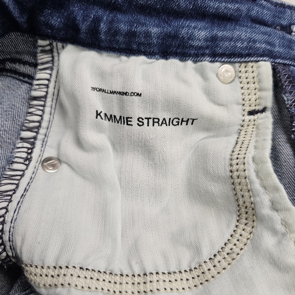 7 for all Mankind NWT Size 23 Kimmie Denim High Rise Straight Leg Jeans - Picture 9 of 12